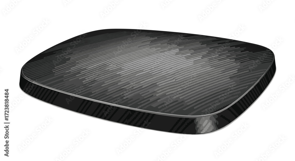 Poster Close up of a dark gray rectangular object with textured surface design
