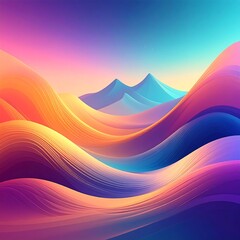 Abstract vibrant landscape