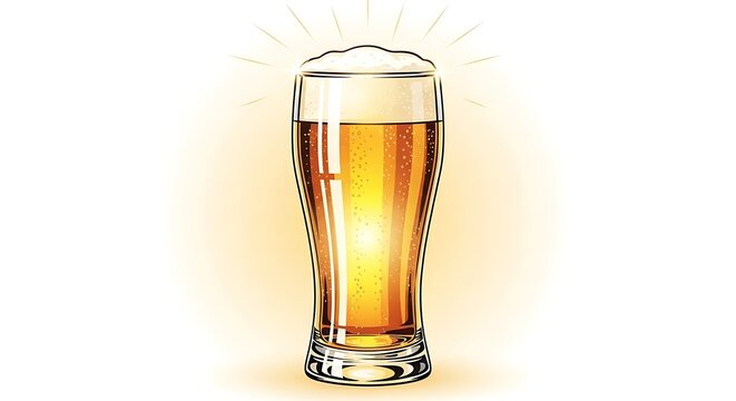 Beer Glass Vector.