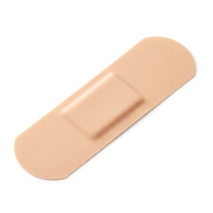 adhesive bandage on white background