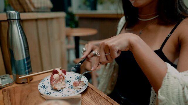 Explore delightful desserts in a modern dining setting that will tantalize your taste buds