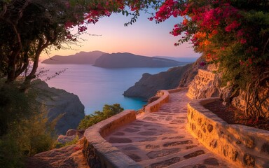 sunset over the river