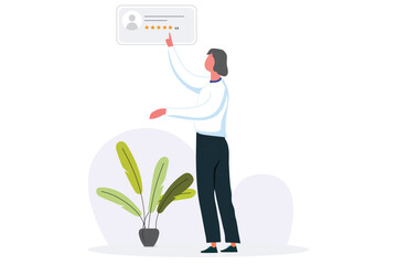 User Review and Rating Vector Illustration