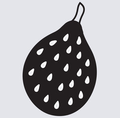 jack fruit silhouette vector art illustration