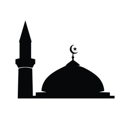 Mosque silhouette, representing islamic faith and culture