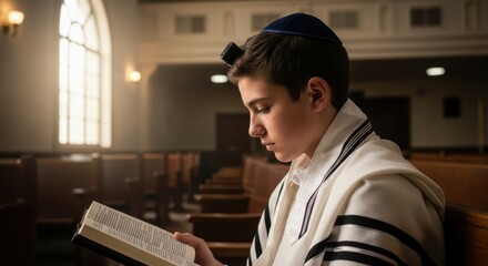 Young generation learning Jewish prayer and tradition