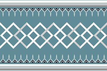 ethnic art design Continuing the local fabric pattern,seamless flower geometric, Native American tribal fabric,used for weaving carpets, vector illustration wallpaper, embroidery, cards, scrapbooks.