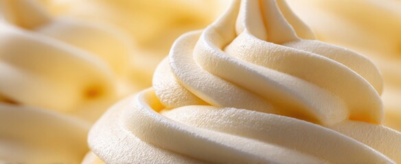 The Soft Serve Ice Cream Swirl Close Up Showing Creamy Vanilla Texture and Indulgence