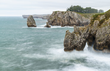 Cliffs of Hell in Ribadesella, Asturias.