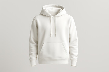 Minimal White Hoodie Mockup with Soft Dome Angle – Clean Studio Background