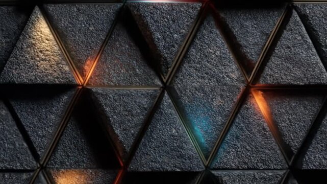 Geometric triangular wall pattern