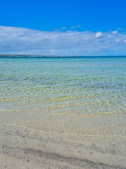 A Serene Beach View featuring Clear Waters and Soft Sand, perfect for relaxation and enjoyment