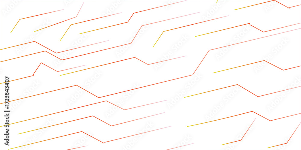 Poster abstract clean background featuring diagonal colourful circuit-like lines. futuristic digital networ
