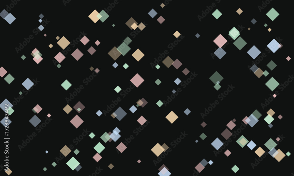 Poster abstract geometric pattern with pastel diamonds on black background a modern and artistic compositio