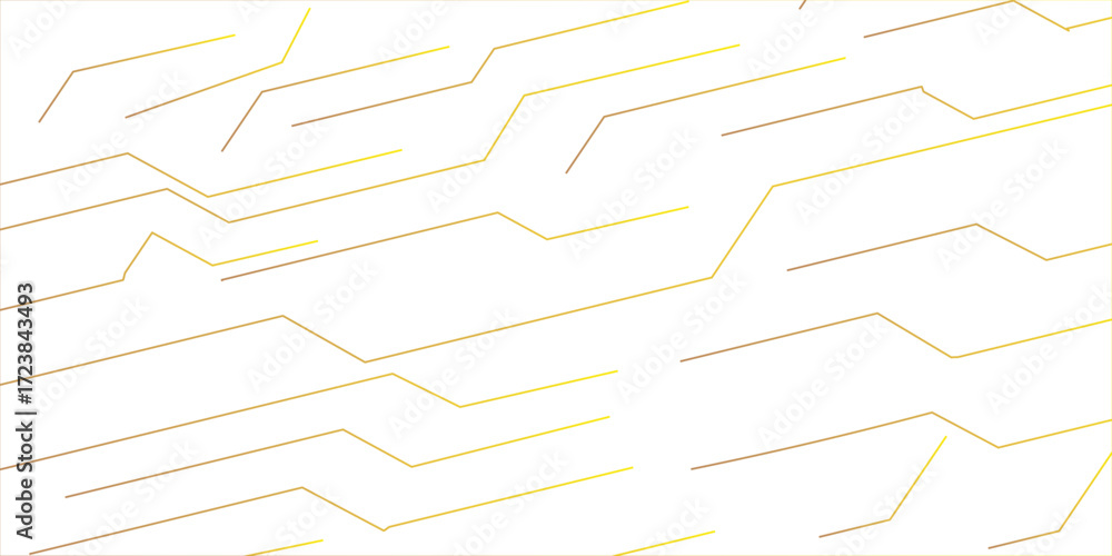 Poster abstract clean background featuring diagonal golden circuit-like lines. futuristic digital network o