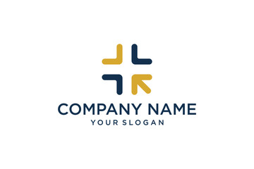 Obraz premium Abstract interlocking shapes logo vector