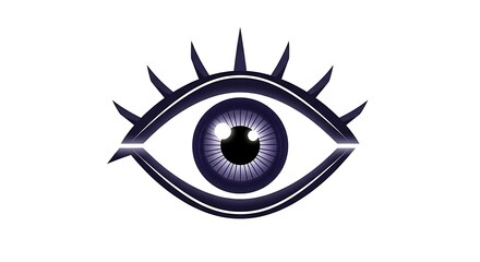 Evil Eye Mystical Vector Symbol Isolated on White Background