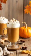 Autumnal pumpkin spice latte