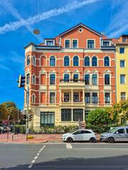 Experience the captivating charm of European architecture nestled beautifully in an urban setting