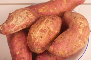 sweet potato on a desk