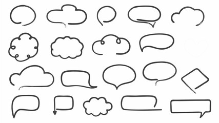 Fototapeta premium Hand drawn speech bubbles 1.eps
