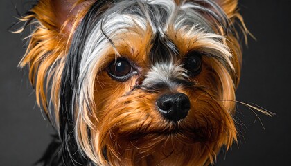Close-up portrait of a Yorkshire Terrier