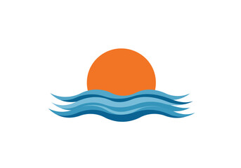 Peaceful Sunset over Calm Ocean Waves.