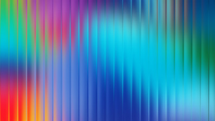 Abstract background of vibrant, blurred vertical stripes blending from red, orange, green, purple, to blue, creating a colorful and dynamic visual texture.