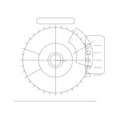 Pie Chart Outline Vector – Editable Data Visualization Icon Illustration
