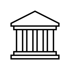 Fototapeta premium Bank icon outline