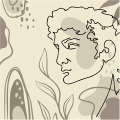 Trendy background with linear...