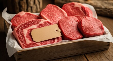 Premium Cuts of Fresh Raw Beef Ready for Grilling