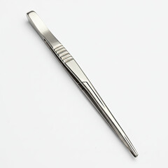 surgical forceps on white background