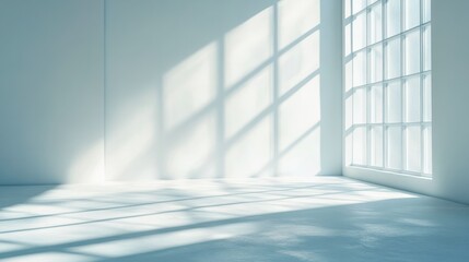 Natural light play in an empty room minimalist space indoor perspective tranquility serenity