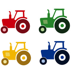 Powerful tractor icon for agriculture and farming. A versatile symbol for modern machinery, rural life, and a strong harvest. This bold, clean vector design is perfect for logos or illustrations.