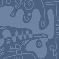 Minimal abstract image for printing. Picture for modern interiors. The picture is painted by hand on a tablet. © neurostructure