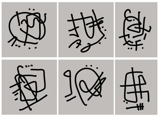 Minimal abstract image for printing. Picture for modern interiors. The picture is painted by hand on a tablet. © neurostructure