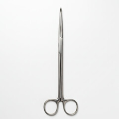 surgical forceps on white background