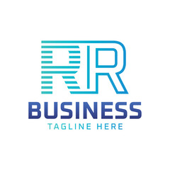 RR Logo Design. Sleek Modern Letter RR Logo for Business