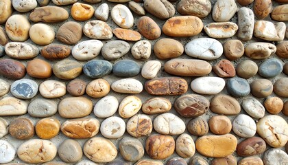 Close-up view of a colorful stone wall