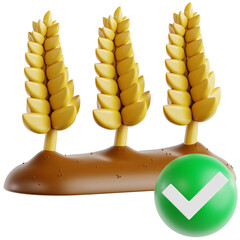 High quality illustration of Wheat Check or Farm Check in an agricultural, symbolizing farming, sustainability, and the importance of food production.