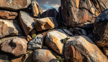Close-up view of a rocky outcrop