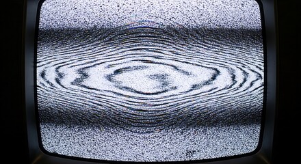 Static TV Screen with Interference and Wavy Patterns.