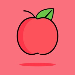 vector illustration of an apple