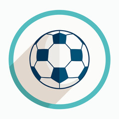Large football icon, suitable for sports apps, posters, and social media