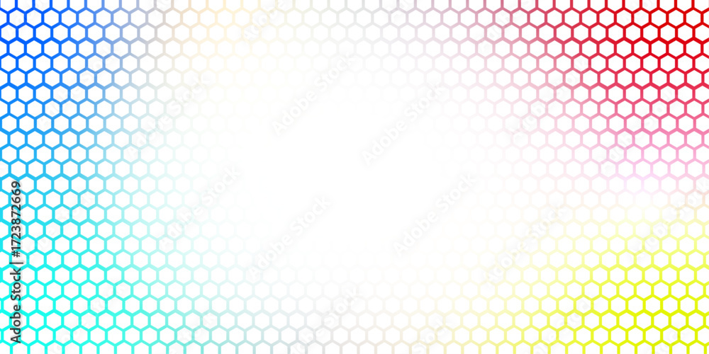 Poster abstract hexagon colorful light gray metallic vector texture.