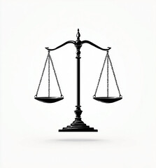 Elegant balance: a stylized representation of justice and equilibrium symbol