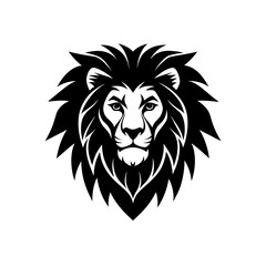 Obraz premium Illustration of a stylized lion head art on transparent background