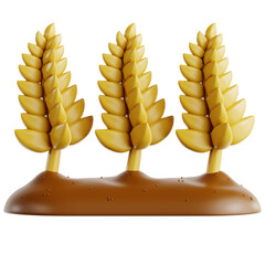 High quality illustration of Wheat Plant in an agricultural, symbolizing farming, sustainability, and the importance of food production.