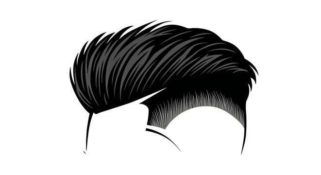  bold black vector barbar hair cut